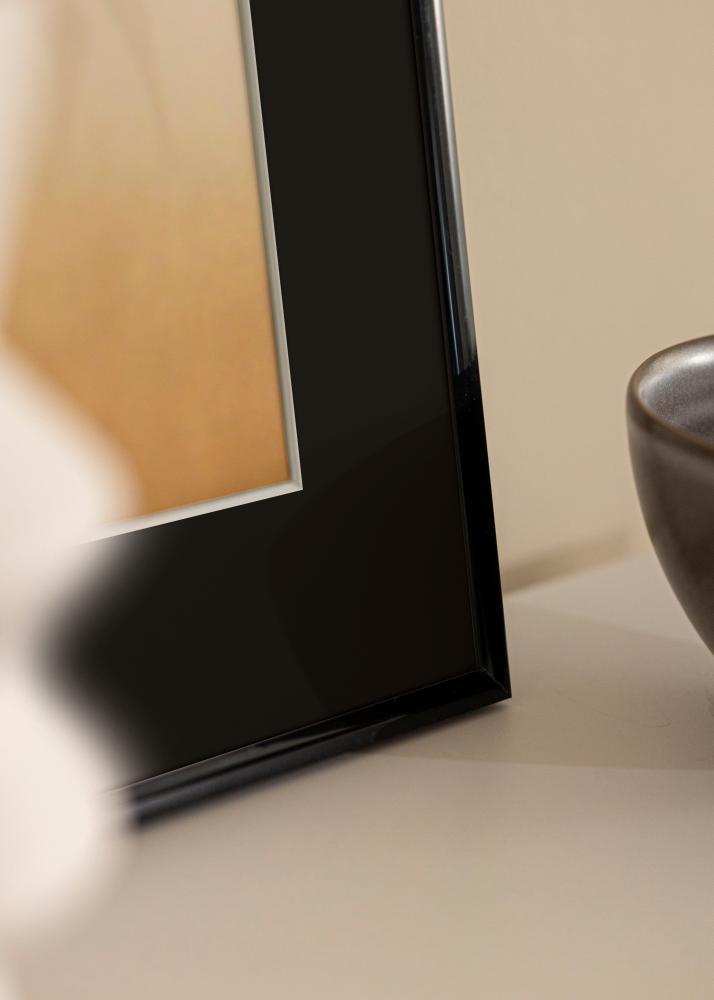 Ram med passepartou Frame New Lifestyle Black 30x30 cm - Picture Mount Black 8x8 inches