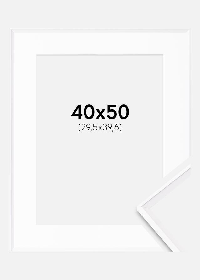 Ram med passepartou Frame Desire White 40x50 cm - Picture Mount White 12x16 inches