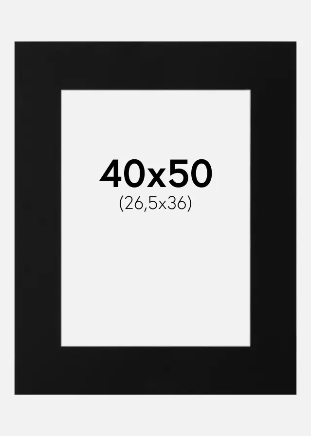 Galleri 1 Mount Canson Black (White Core) 40x50 cm (26,5x36)