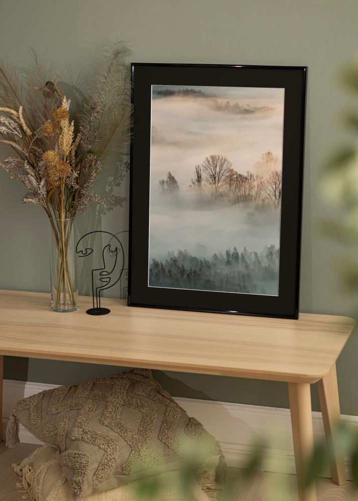 Ram med passepartou Frame New Lifestyle Black 30x30 cm - Picture Mount Black 8x8 inches