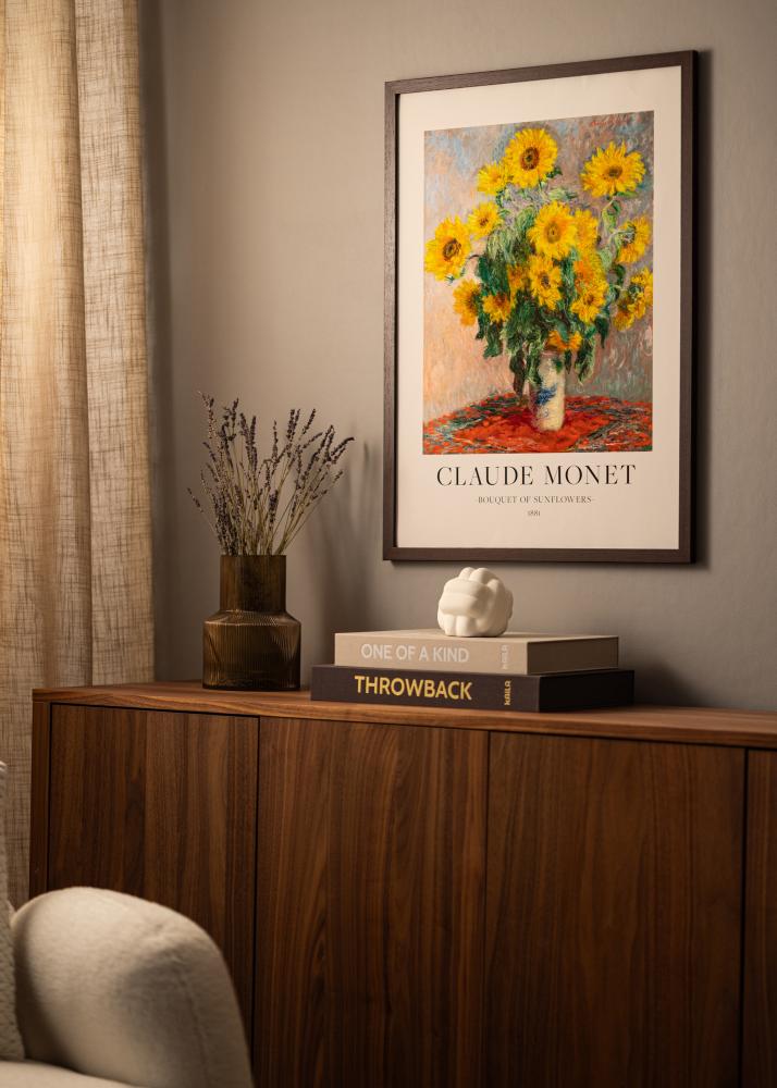 BGA Frame Deco Acrylic Glass Walnut 50x60 cm