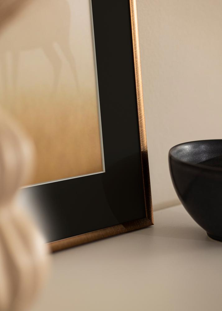 Ram med passepartou Frame New Lifestyle Bronze 60x80 cm - Picture Mount Black 50x65 cm