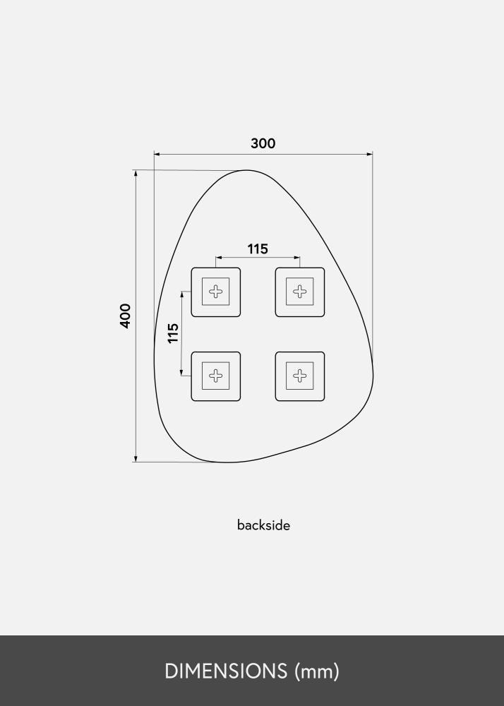 KAILA KAILA Mirror Shape I Rose Gold 30x40 cm