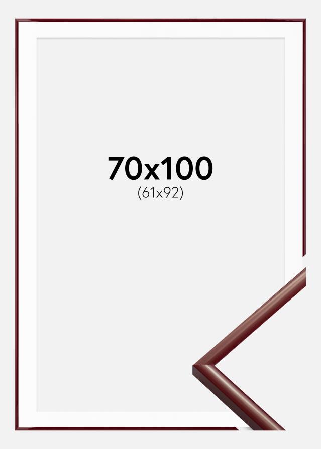 Ram med passepartou Frame New Lifestyle Dark Red 70x100 cm - Picture Mount White 62x93 cm