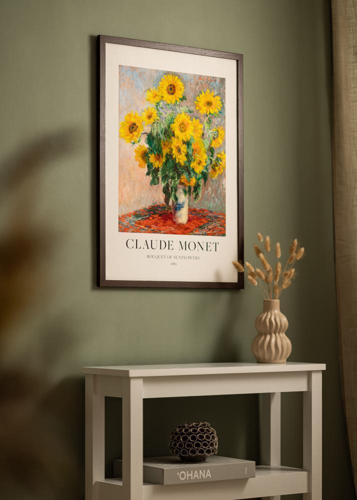 BGA Frame Deco Acrylic Glass Walnut 50x60 cm