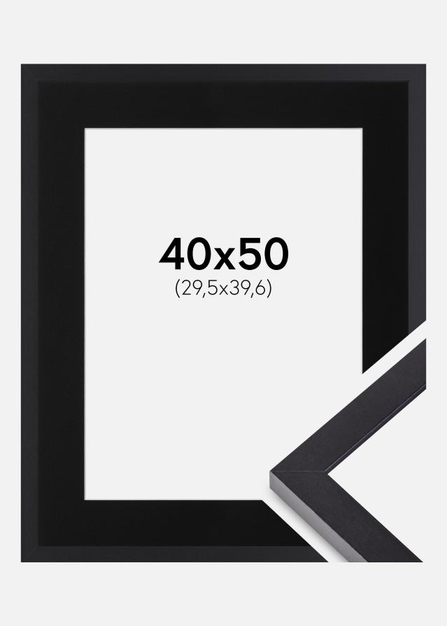 Ram med passepartou Frame Selection Black 40x50 cm - Picture Mount Black 12x16 inches