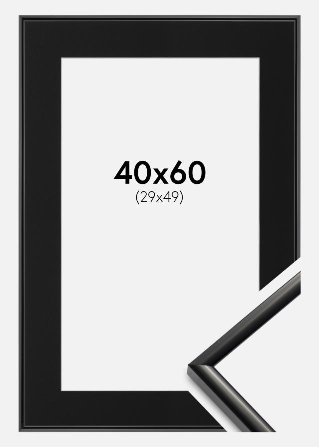 Ram med passepartou Frame New Lifestyle Black 40x60 cm - Picture Mount Black 30x50 cm