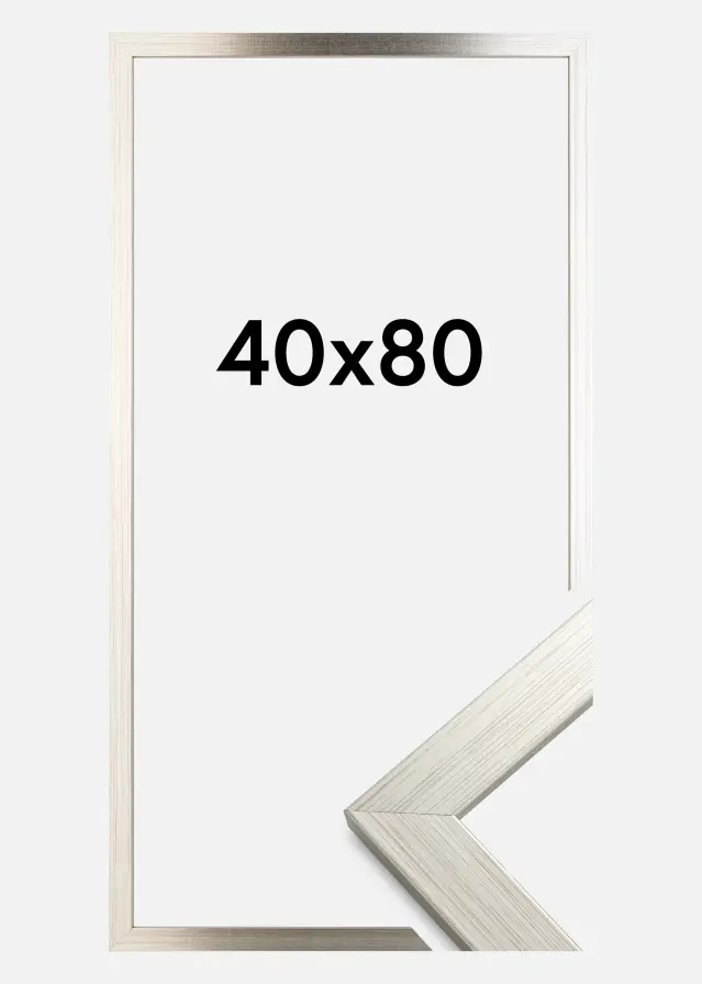 Galleri 1 Frame Silver Wood Acrylic glass 40x80 cm