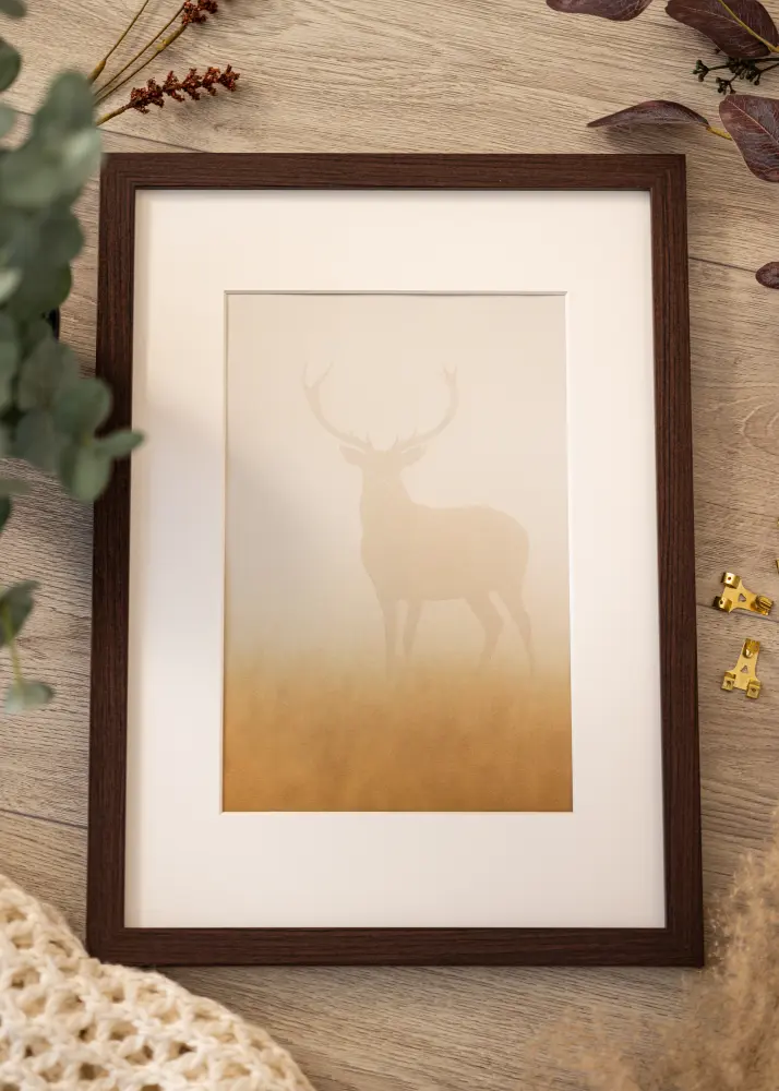 BGA Frame Deco Acrylic Glass Walnut 21x29.7 cm (A4)