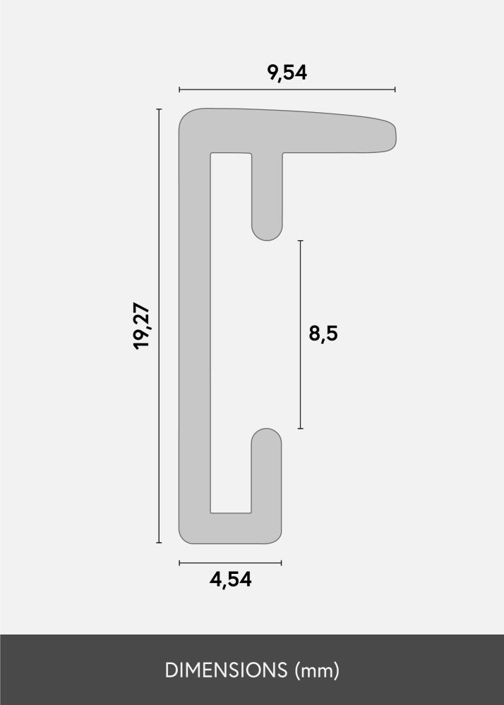 Mavanti Frame Neptune Acrylic Glass White Oak 50x70 cm