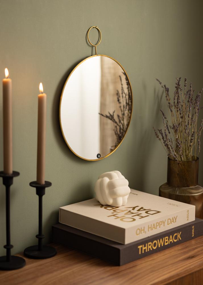 House Doctor Mirror House Doctor The Loop Brass 32 cm Ø