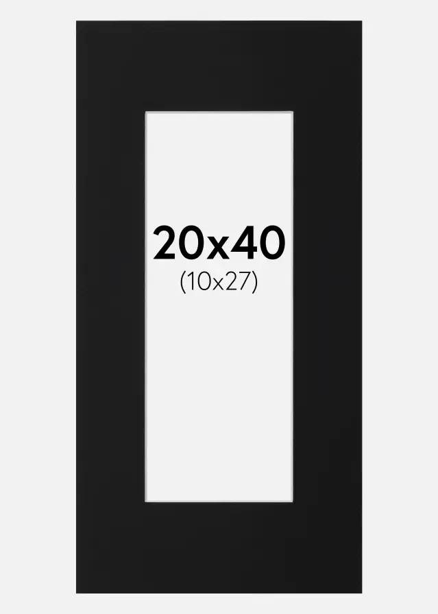 Artlink Mount Black Standard (White Core) 20x40 cm (10x27)