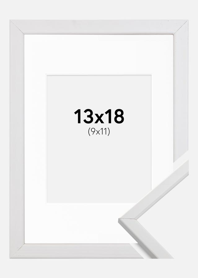 Ram med passepartou Frame Galant White 13x18 cm - Picture Mount White 10x12 cm
