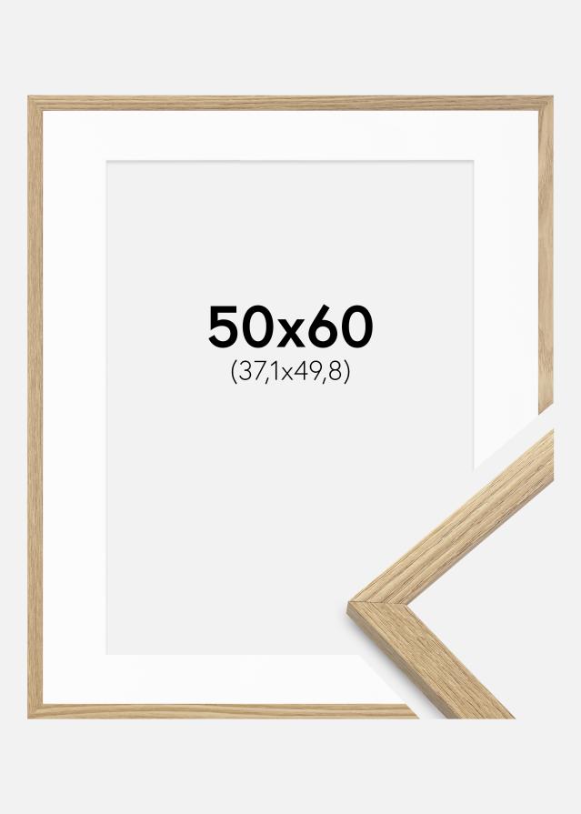 Ram med passepartou Frame Trendy Oak 50x60 cm - Picture Mount White 15x20 inches