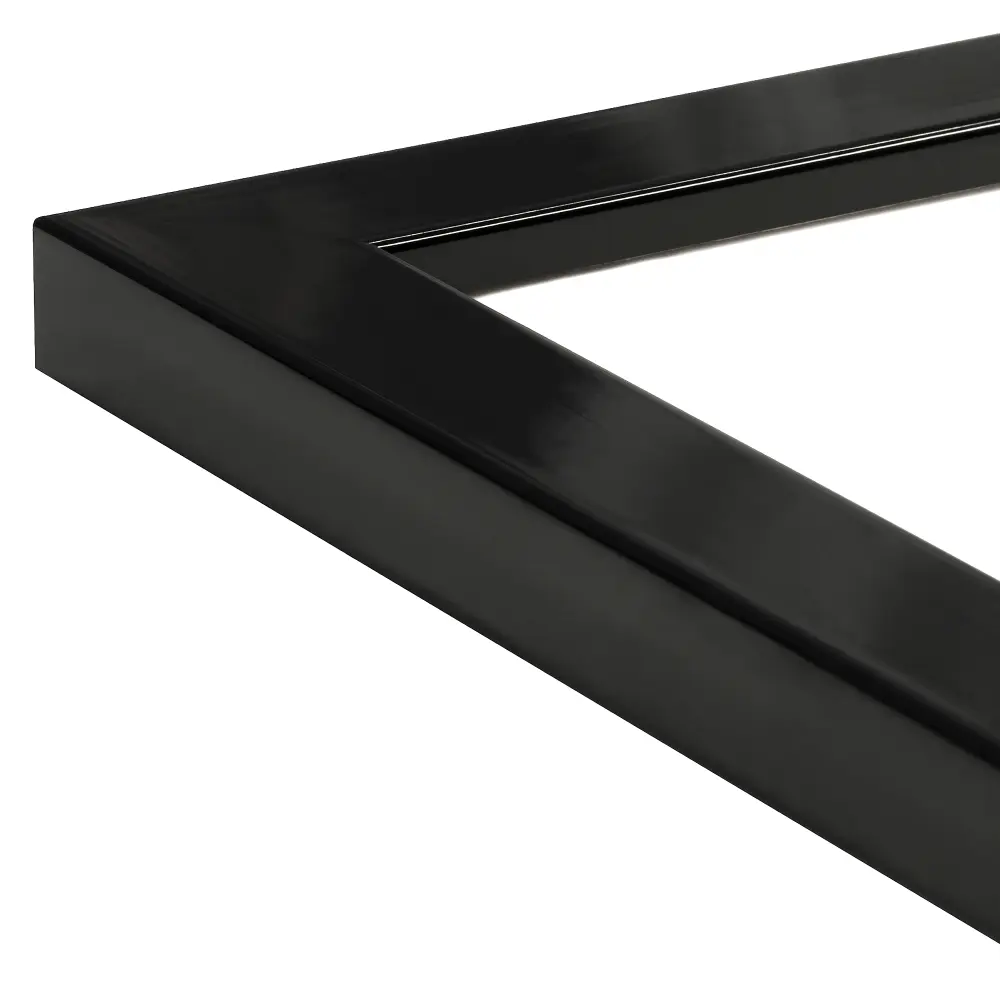 Ram med passepartou Frame Uppsala Black High gloss 30x40 cm - Picture Mount White 21x29.7 cm (A4)