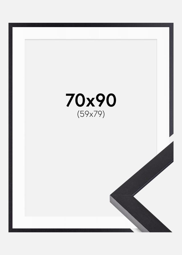 Ram med passepartou Frame Selection Black 70x90 cm - Picture Mount White 60x80 cm