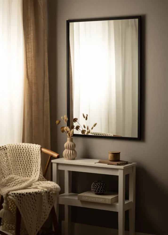 Galleri 1 Mirror Black Wood 73x103 cm