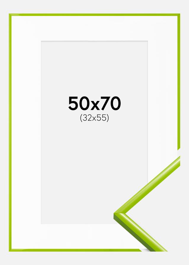 Ram med passepartou Frame New Lifestyle May Green 50x70 cm - Picture Mount White 33x56 cm