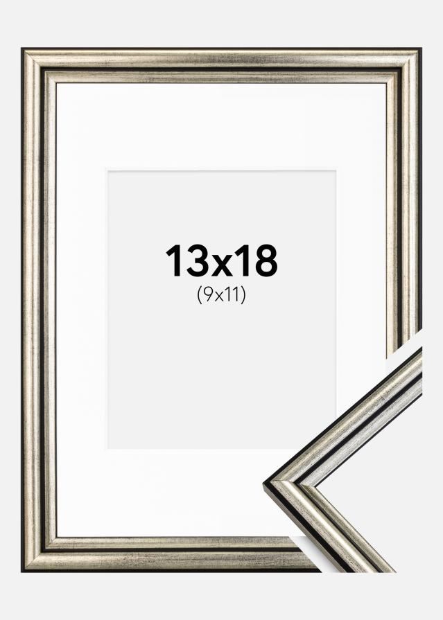 Ram med passepartou Frame Horndal Silver 13x18 cm - Picture Mount White 10x12 cm