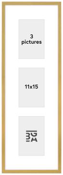 Galleri 1 Edsbyn Collage Frame VIII Gold - 3 Pictures (11x15 cm)