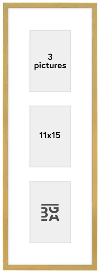 Galleri 1 Edsbyn Collage Frame VIII Gold - 3 Pictures (11x15 cm)