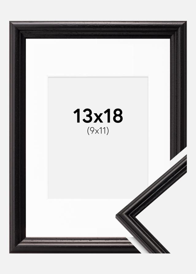 Ram med passepartou Frame Horndal Black 13x18 cm - Picture Mount White 10x12 cm