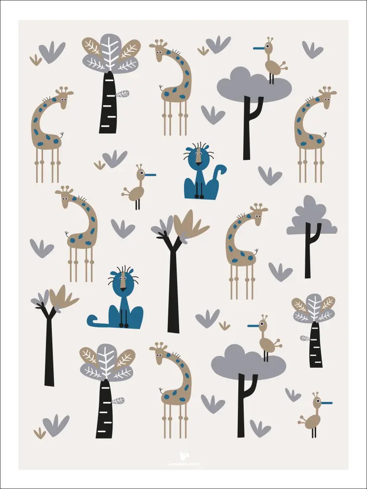 Bildverkstad Savannah - Beige Poster