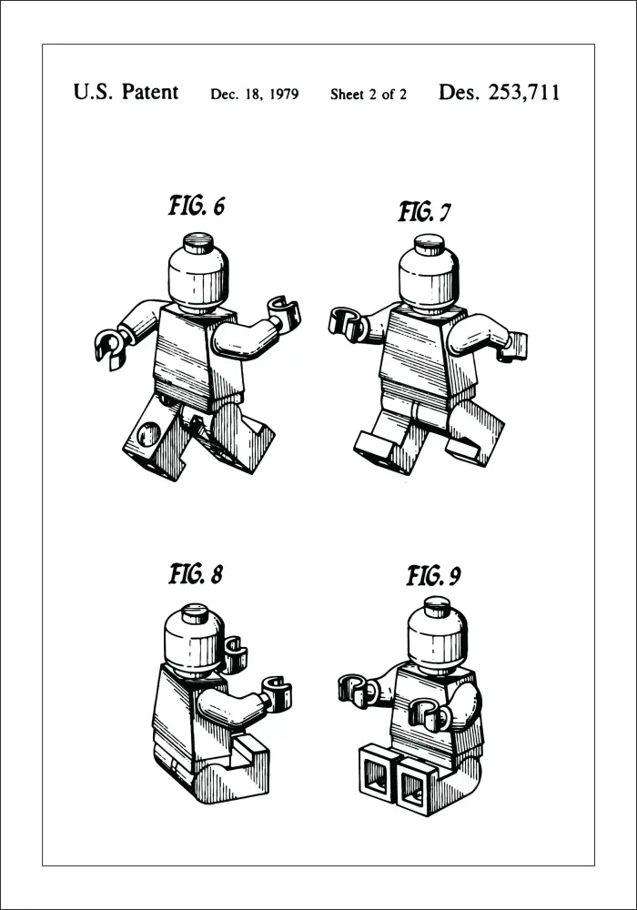 Bildverkstad Patent drawing - Lego II Poster