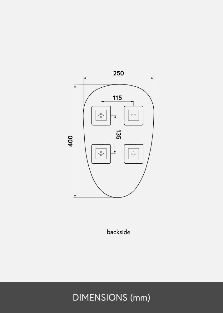 KAILA KAILA Mirror Shape II Rose Gold 25x40 cm