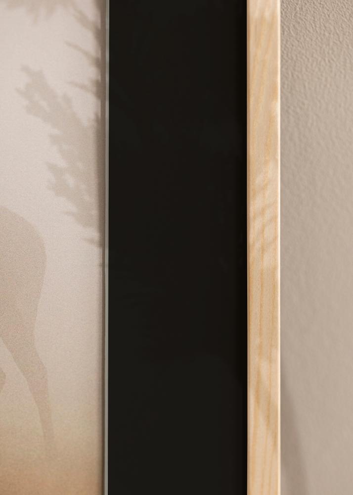Ram med passepartou Frame Galant Pine 40x50 cm - Picture Mount Black 12x16 inches