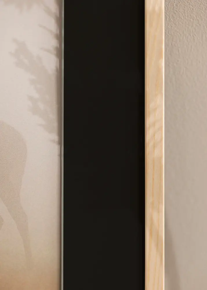 Ram med passepartou Frame Galant Pine 40x40 cm - Picture Mount Black 10x10 inches