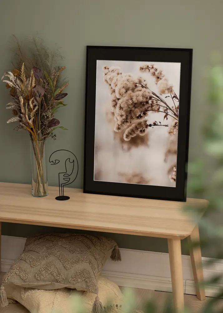 Ram med passepartou Frame Galant Black 30x40 cm - Picture Mount Black 21x29.7 cm (A4)