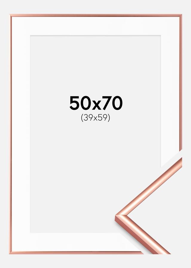 Ram med passepartou Frame Scandi Rose Gold 50x70 cm - Picture Mount White 40x60 cm