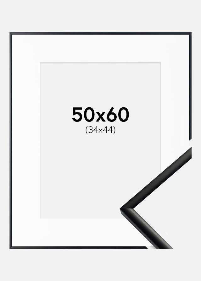 Ram med passepartou Frame New Lifestyle Matt Black 50x60 cm - Picture Mount White 35x45 cm