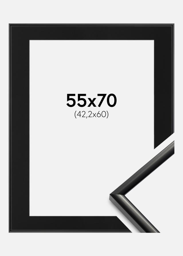 Ram med passepartou Frame New Lifestyle Black 55x70 cm - Picture Mount Black 43.2x61 cm