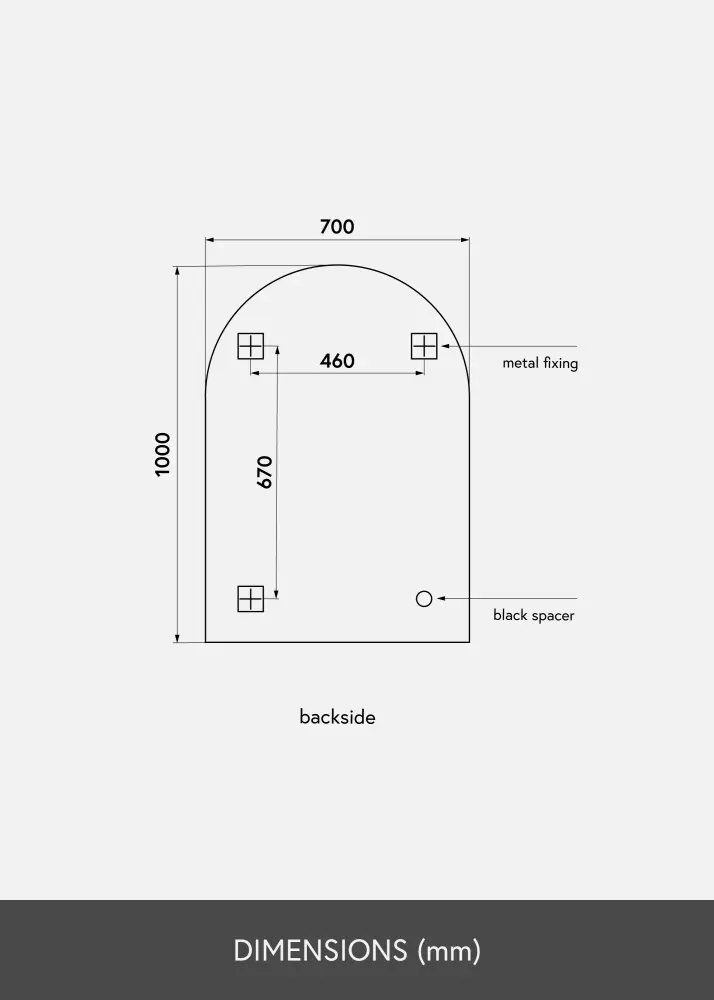 KAILA KAILA Mirror Cut Oval 70x100 cm