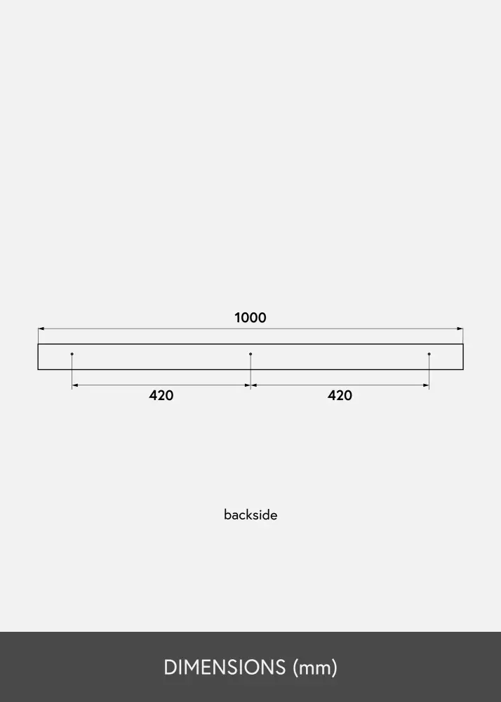 KAILA KAILA Picture Shelf Black 100 cm