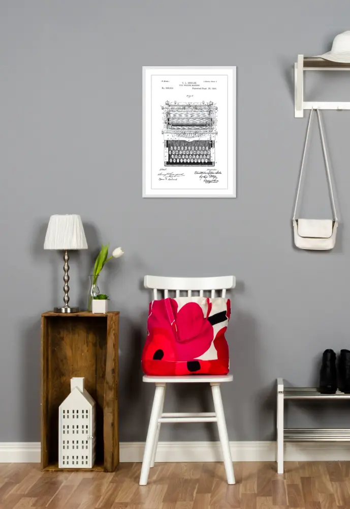 Bildverkstad Patent drawing - Typewriter Poster