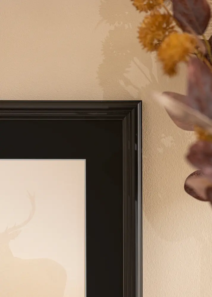 Ram med passepartou Frame Siljan Black 60x60 cm - Picture Mount Black 45x45 cm