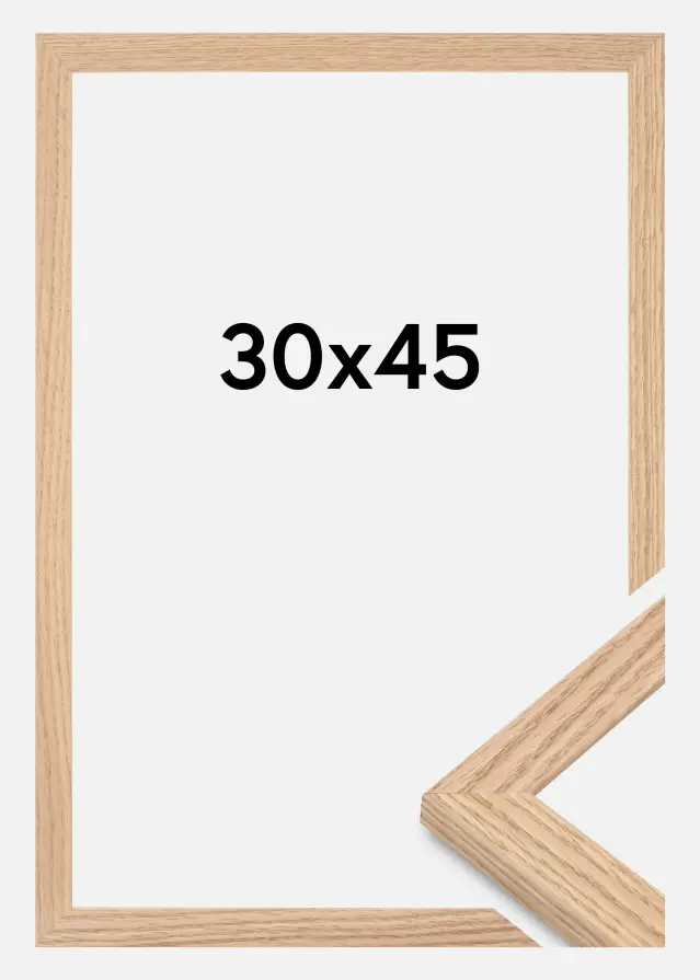 Galleri 1 - Extern Frame Timeless Acrylic Glass Solid Oak 30x45 cm