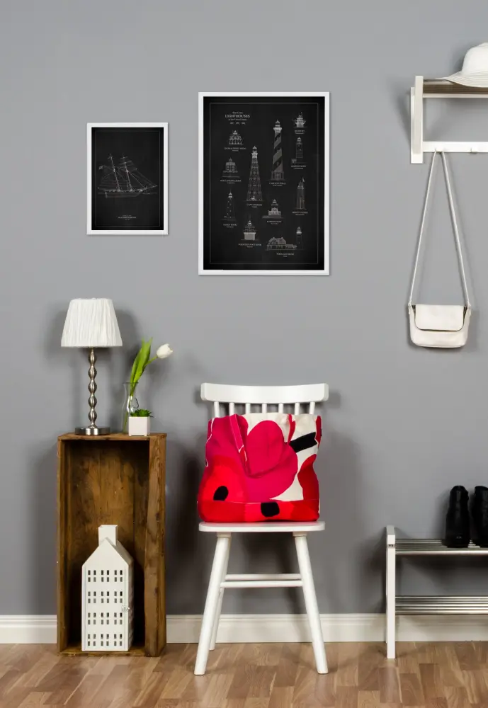 Bildverkstad Slate - Lighthouses - East Coast Poster