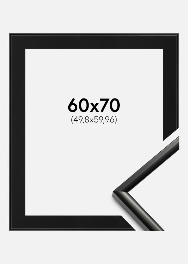 Ram med passepartou Frame New Lifestyle Black 60x70 cm - Picture Mount Black 20x24 inches