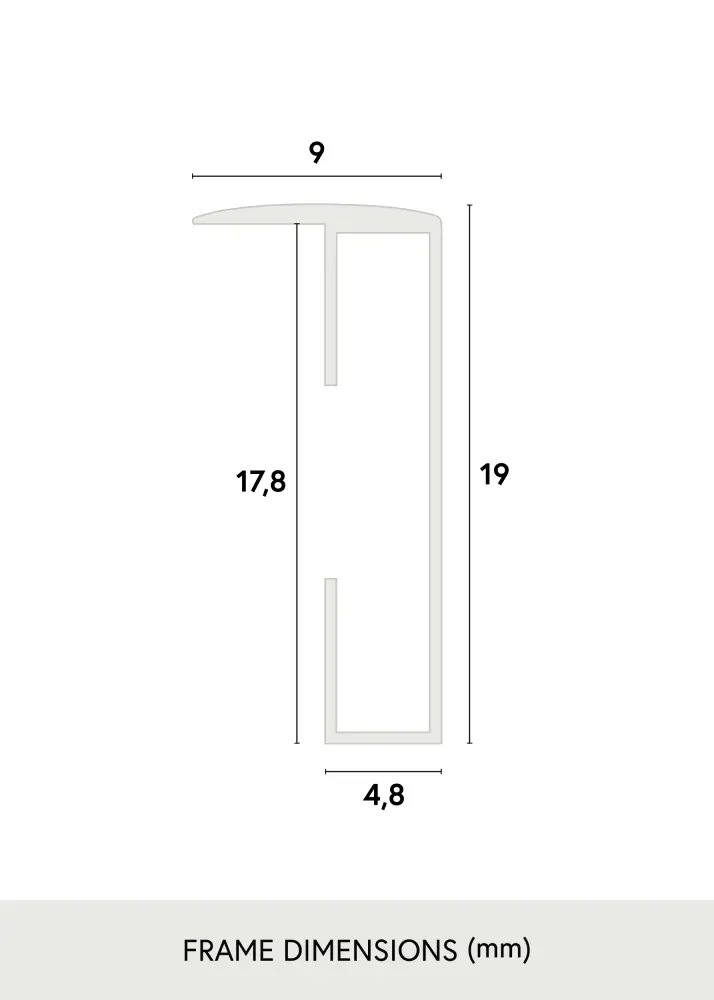 Estancia Frame Aluminium Acrylic glass Black 70x100 cm