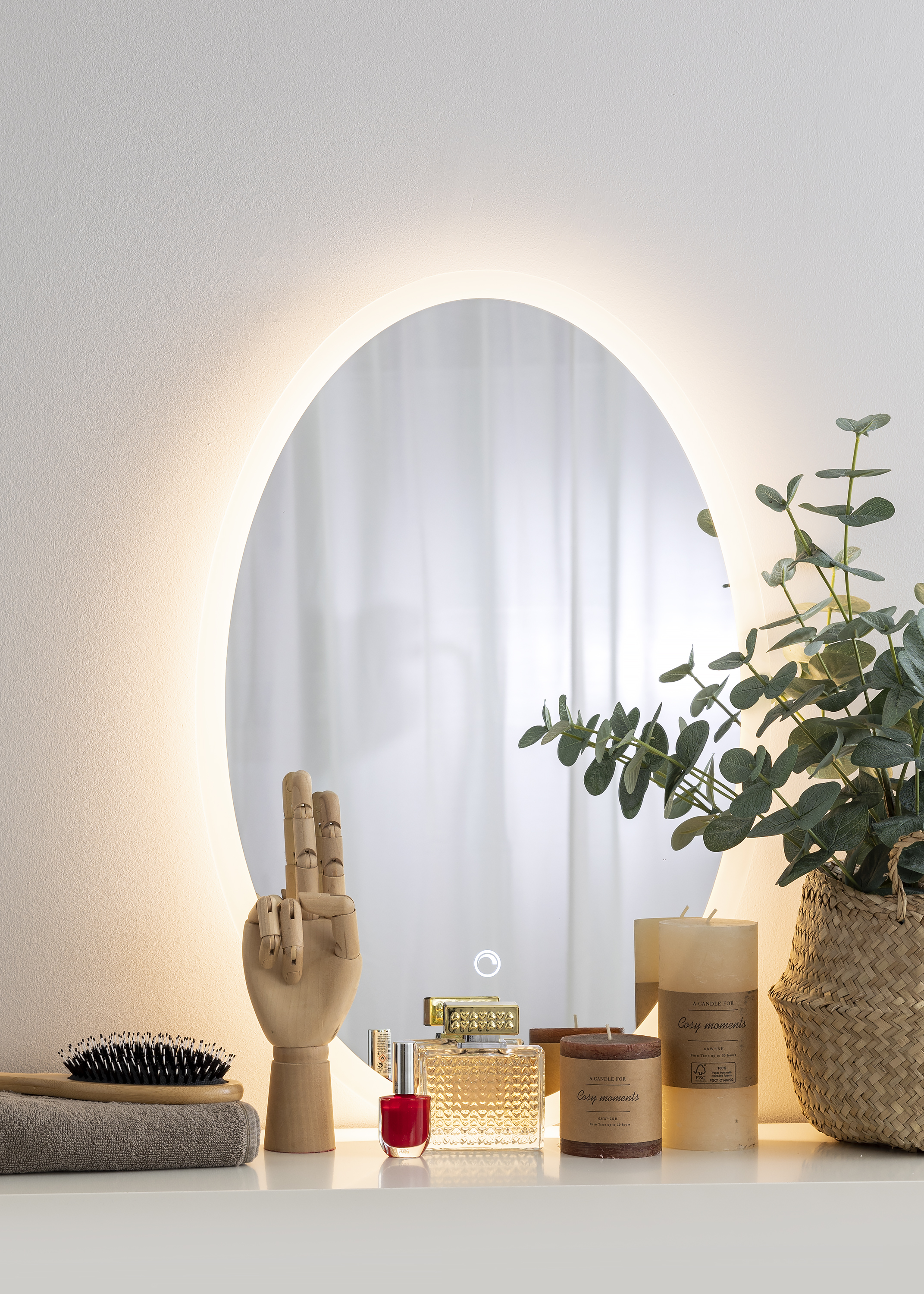 KAILA Mirror Oval LED 40x60 cm