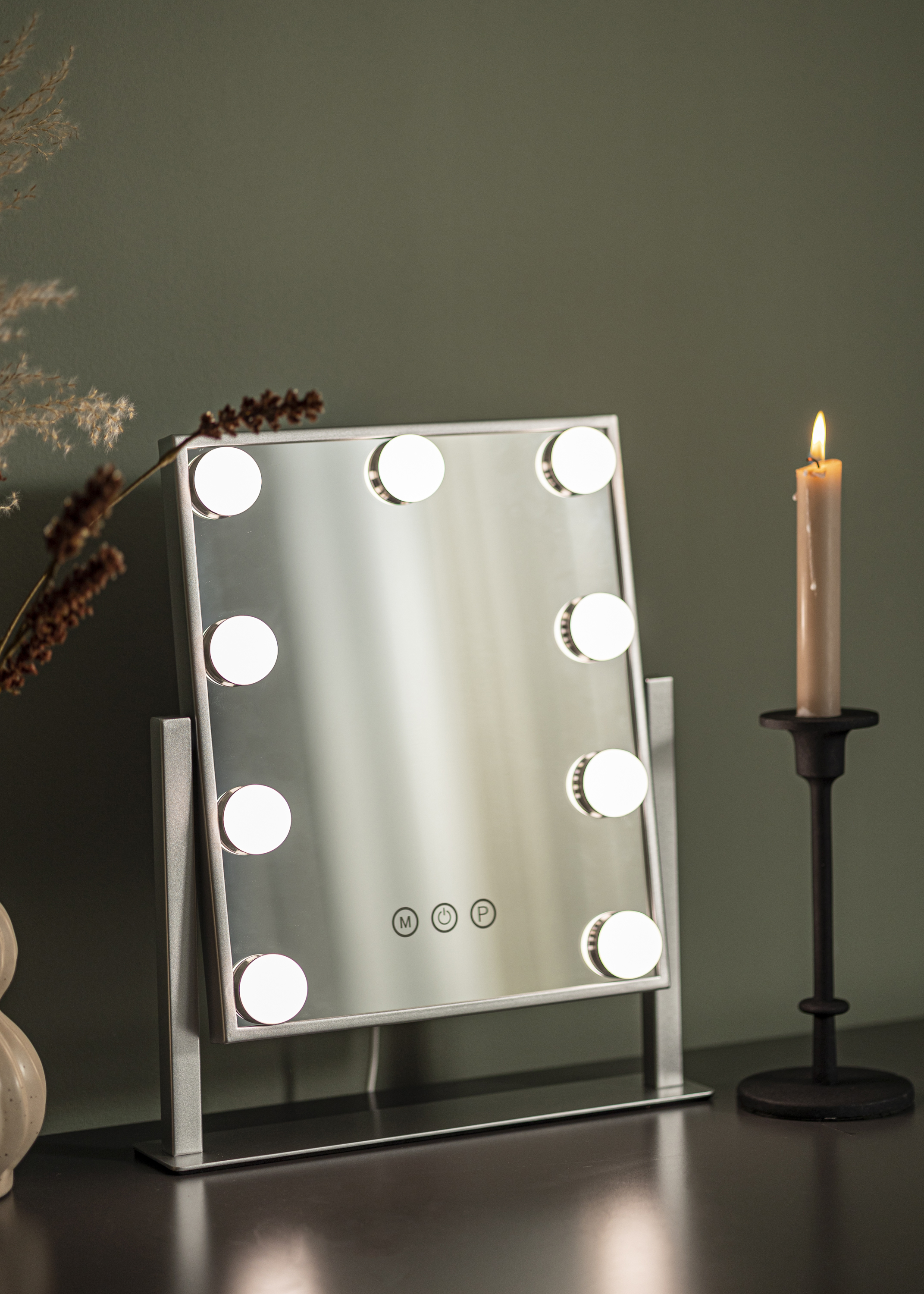 KAILA Make-up Mirror Hollywood 9 Silver 25x30 cm
