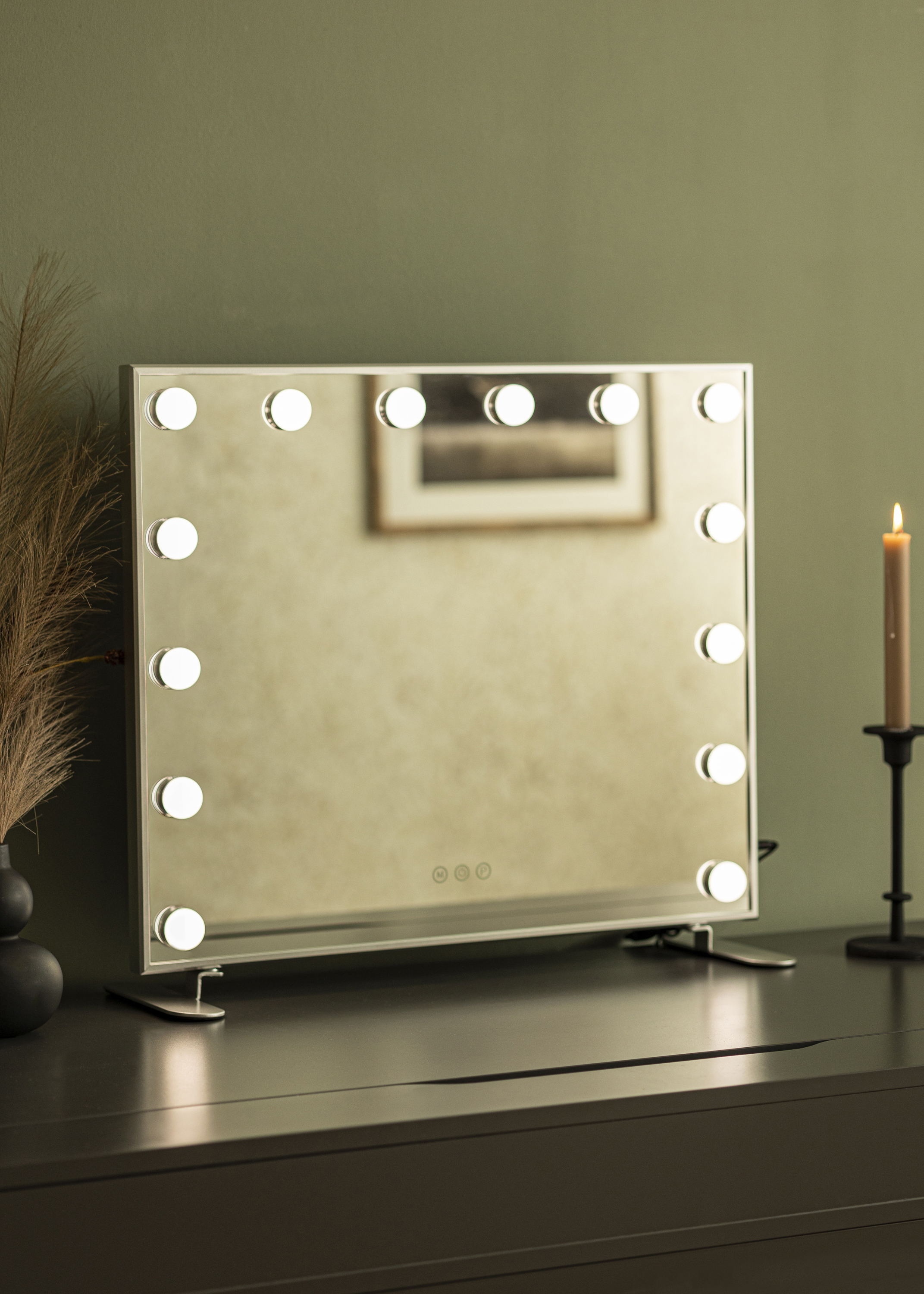 KAILA Make-up Mirror Hollywood 14 Silver 60x50 cm