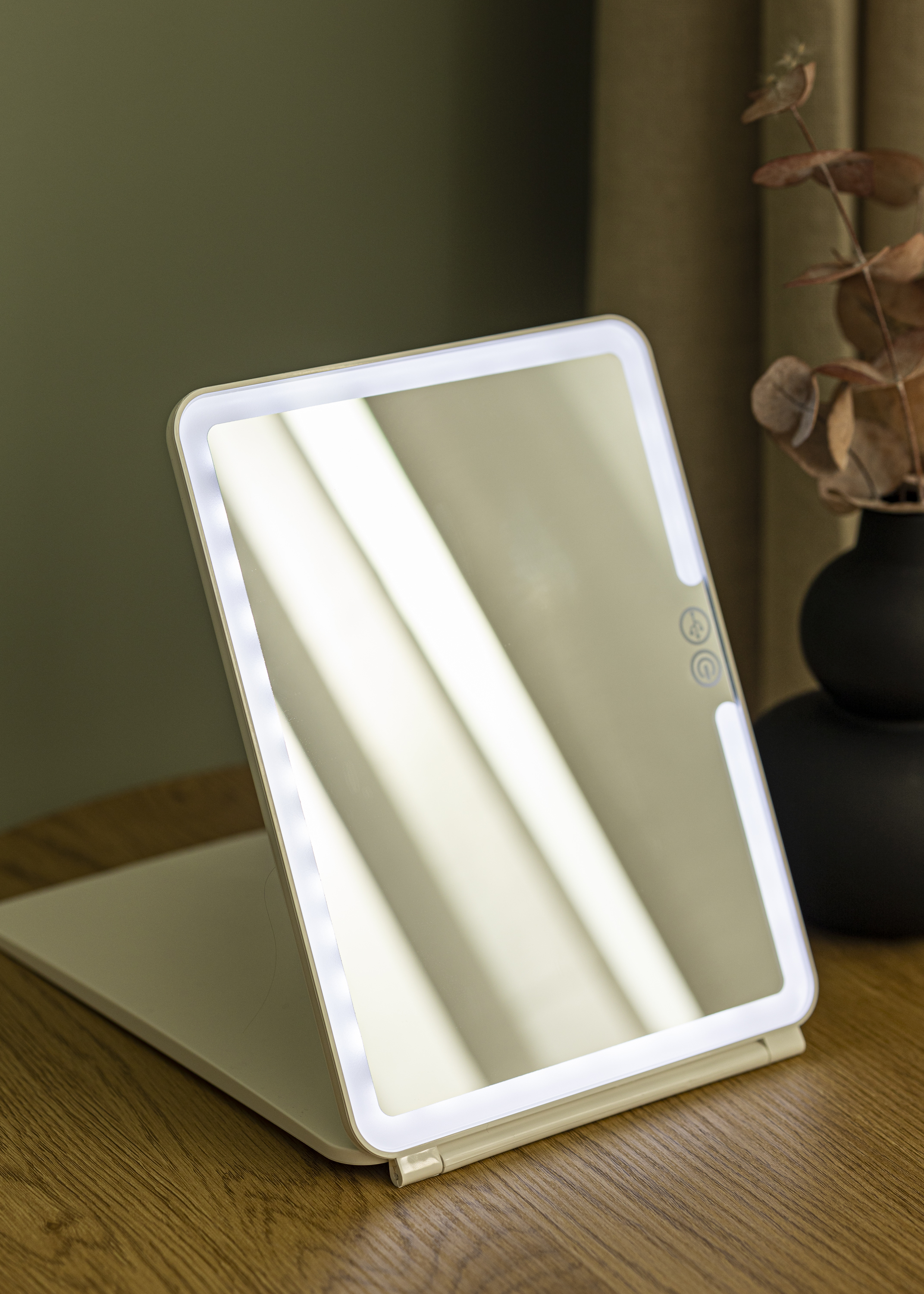 KAILA Makeup Mirror Travel LED Rechargeable White 19x25 cm