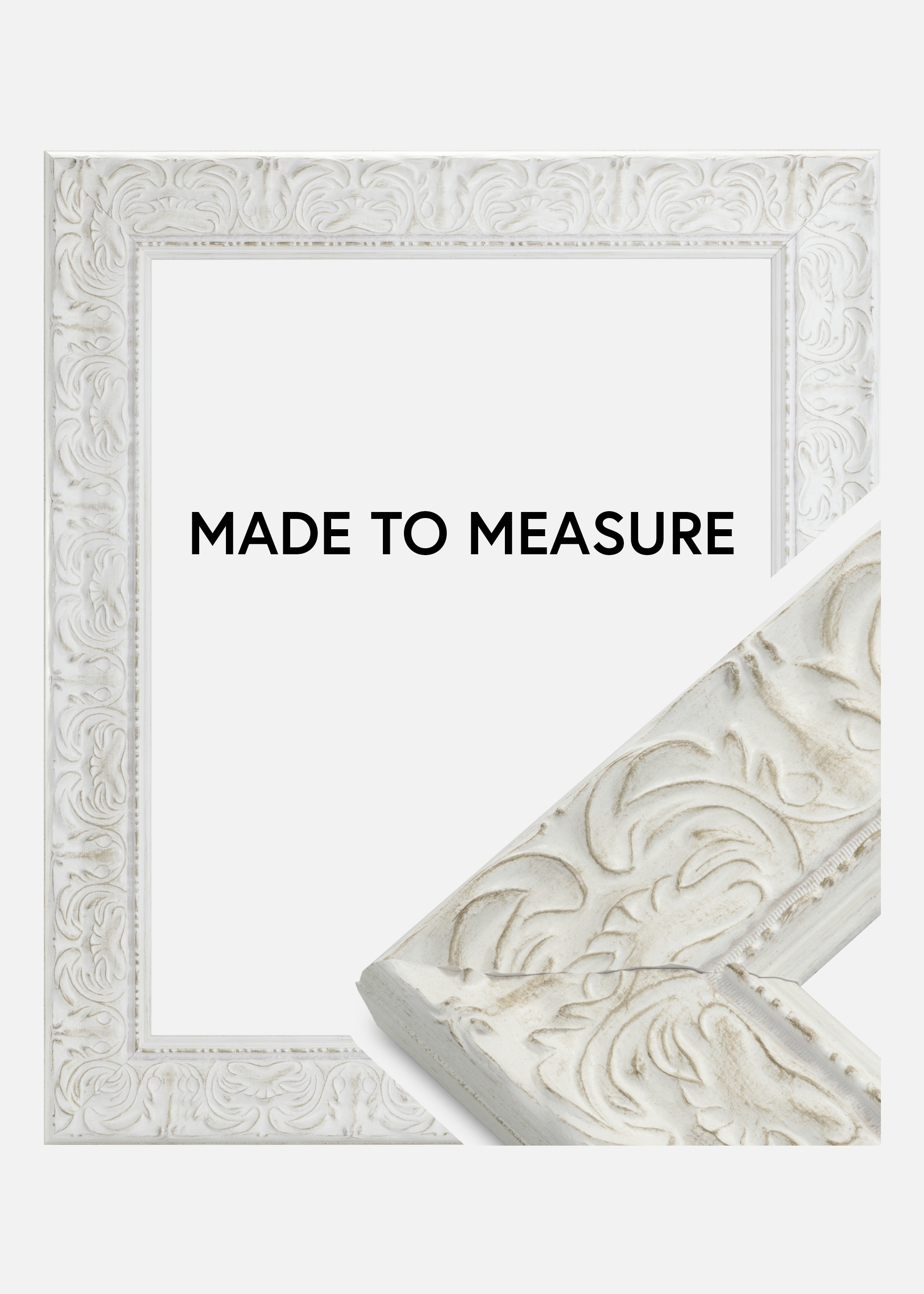 Frame Durham White - Custom Size (Frame sample)