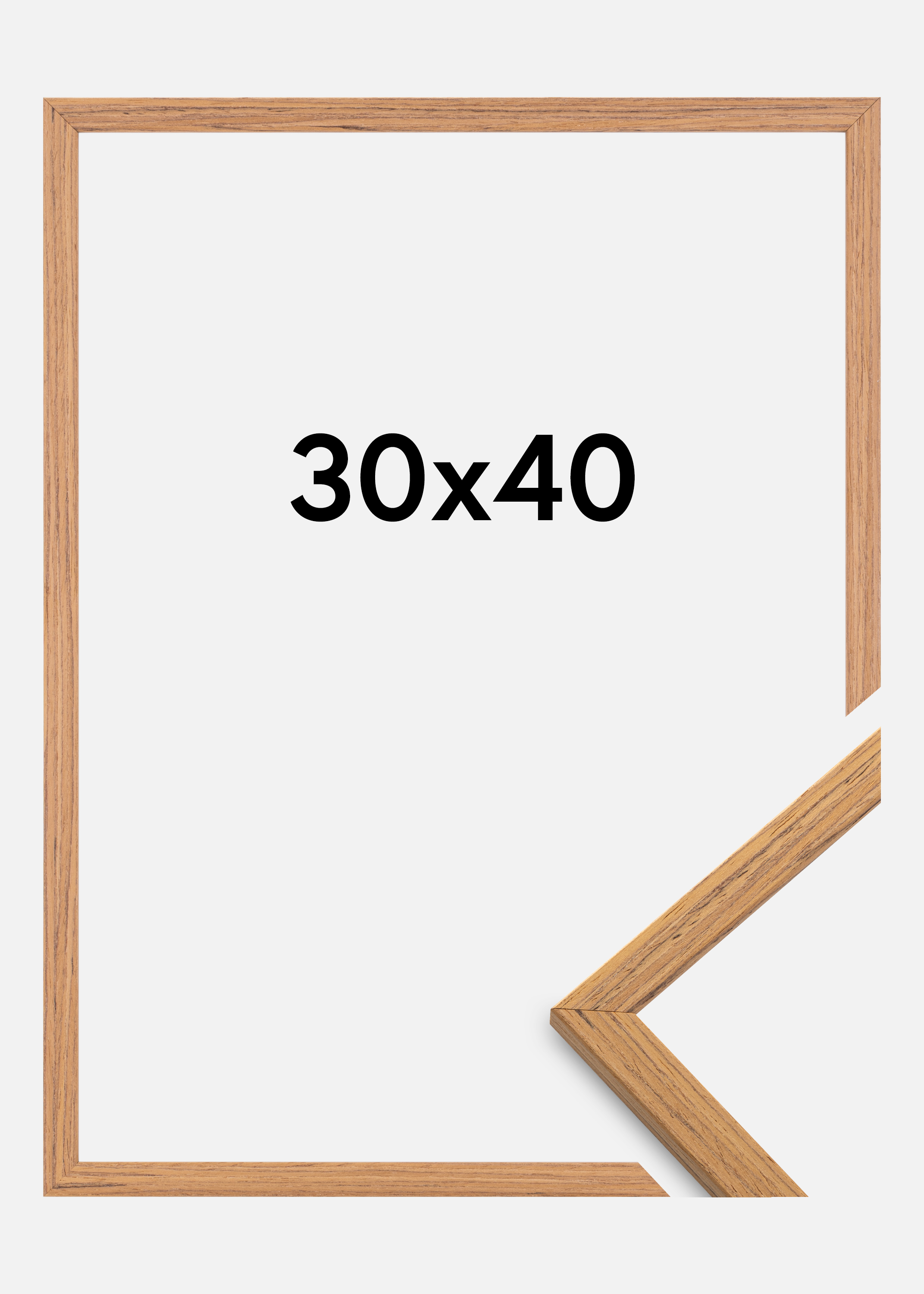 Frame Edsbyn Acrylic glass Teak 30x40 cm