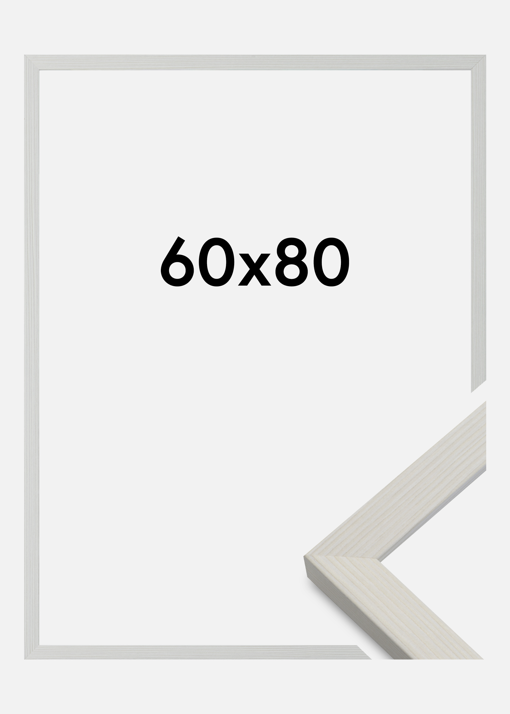 Frame Fiorito Acrylic Glass White 60x80 cm